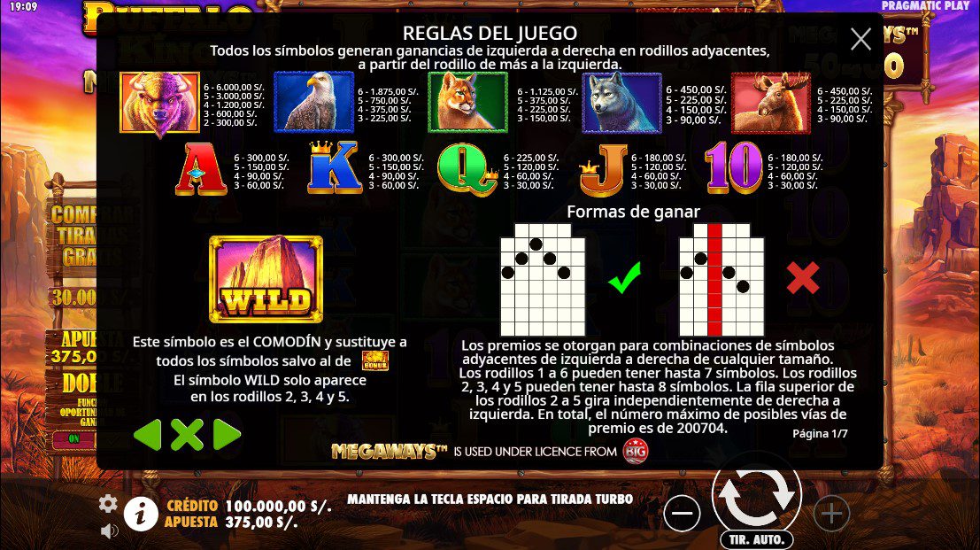 Buffalo King Megaways Tragamonedas Online